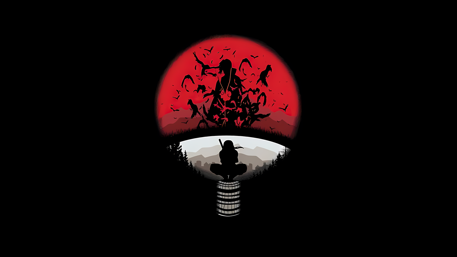Itachi’s Duality Light Bulb 4K Wallpaper | WatchOut Walls